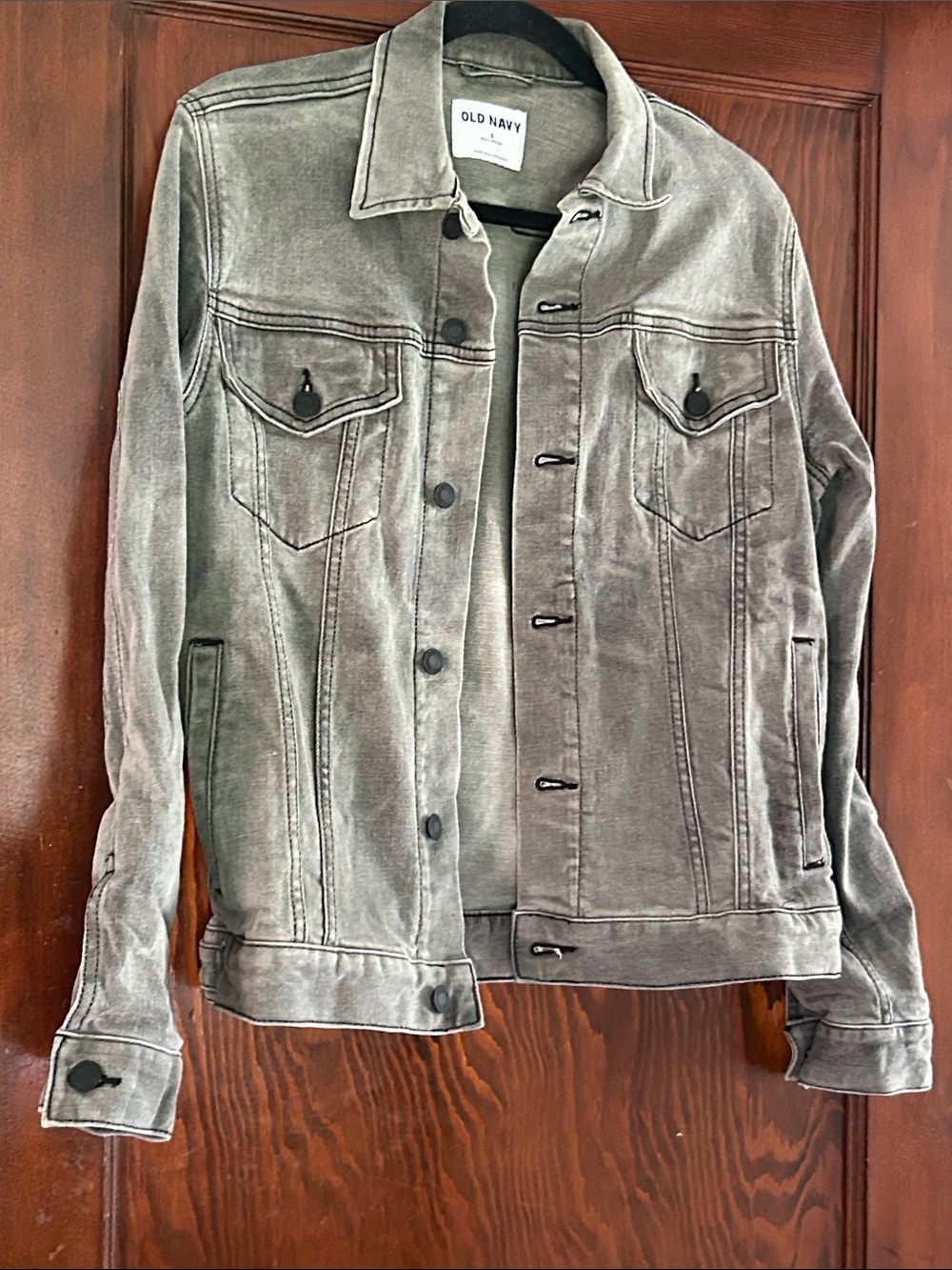 Old Navy Men's Faded Gray Denim Trucker Jacket